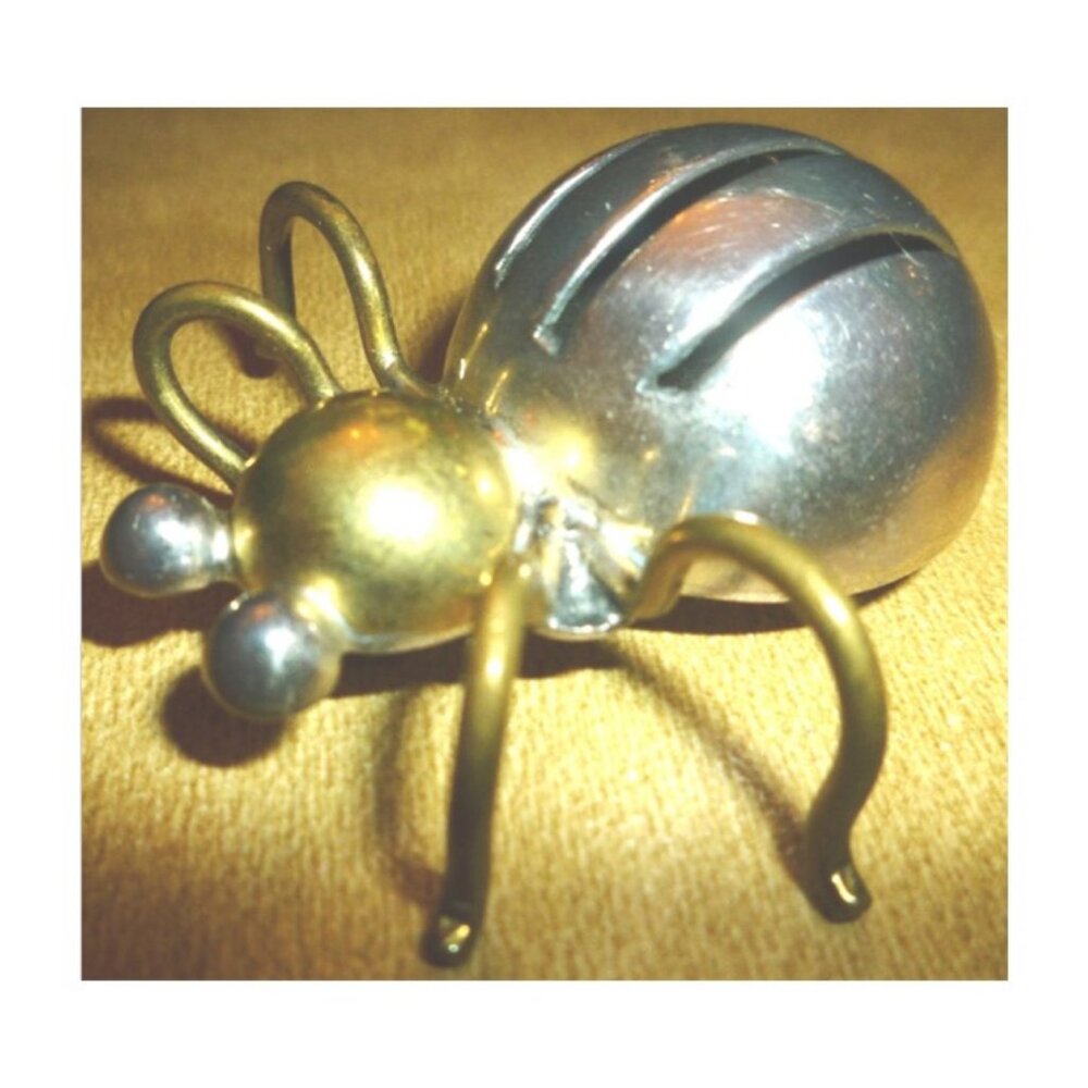 BEAUTIFUL SILVER .925 TP-65 BEETLE BUG PIN BROOCH MEXICO